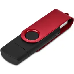 Shuffle Gyro Black Flash Drive Red Closed